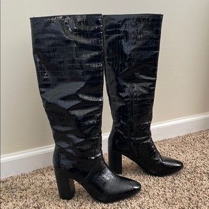 Princess Polly tall black boots